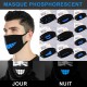 Masque de protection design phosphorescent lumineux reutilisable